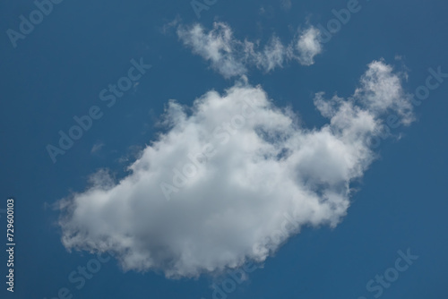 Lonely White Cloud In The Blue Sky