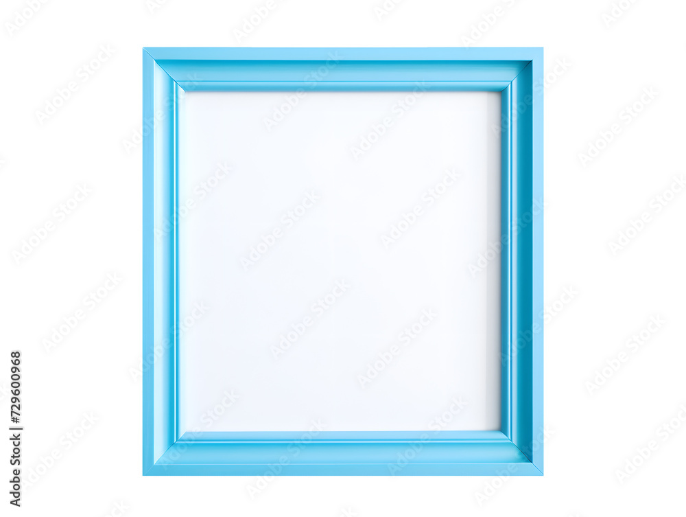 Photo of blank frame for picture or image with blue border without background. Template for mockup Photo of blank frame for picture or image with blue border without background. Template for mockup