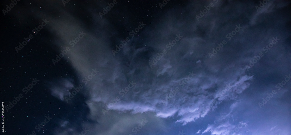 a night sky with a cloud