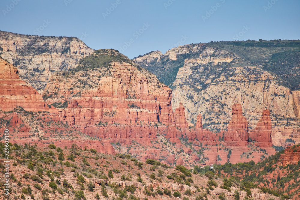 Sedona Red Rock Cliffs and Greenery Landscape
