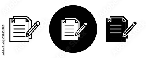 Business proposal outline icon collection or set. Business proposal Thin vector line art