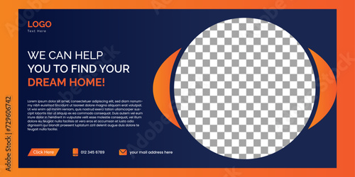 Real estate business or home sale social media marketing web banner