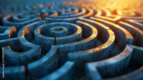 An abstract financial maze, representing the challenges and strategies of investing