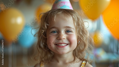 The jubilant birthday girl's smile shines like the sun, illuminating the entire room