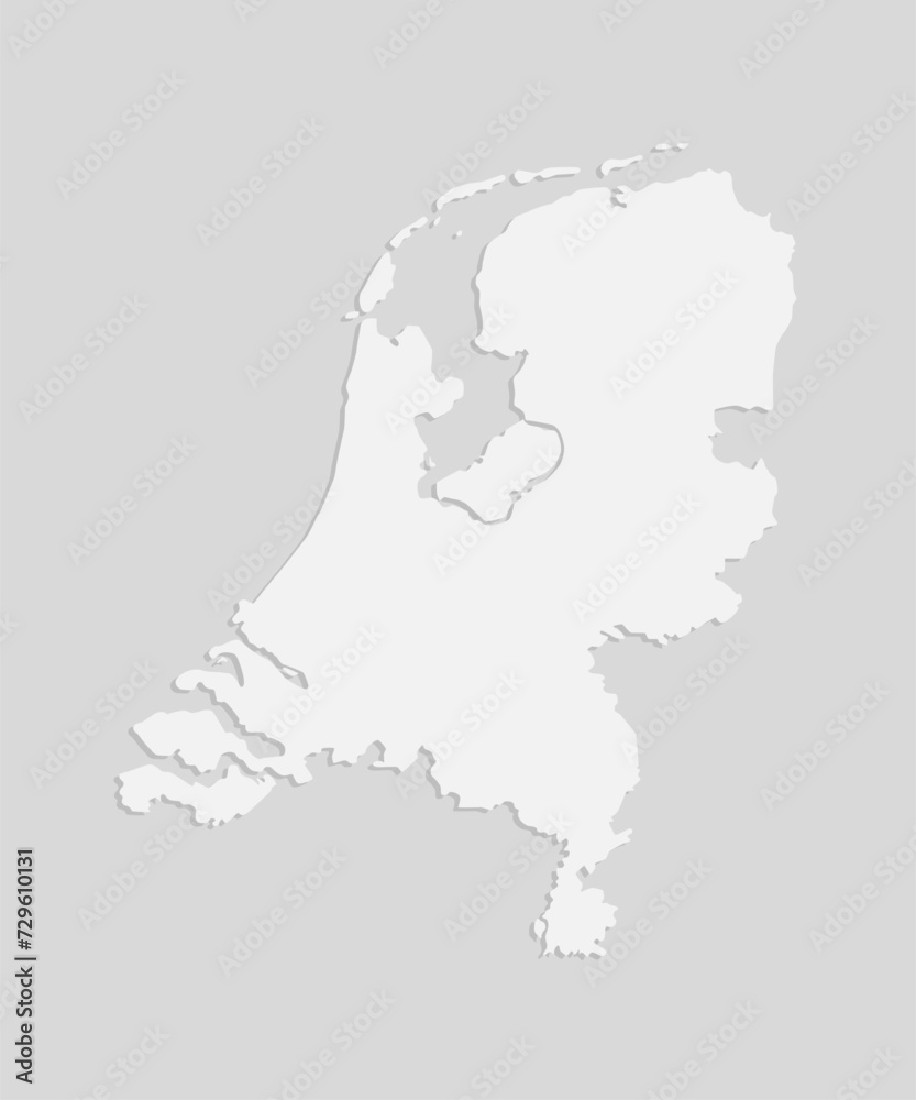 Vector map Netherlands, template outline country