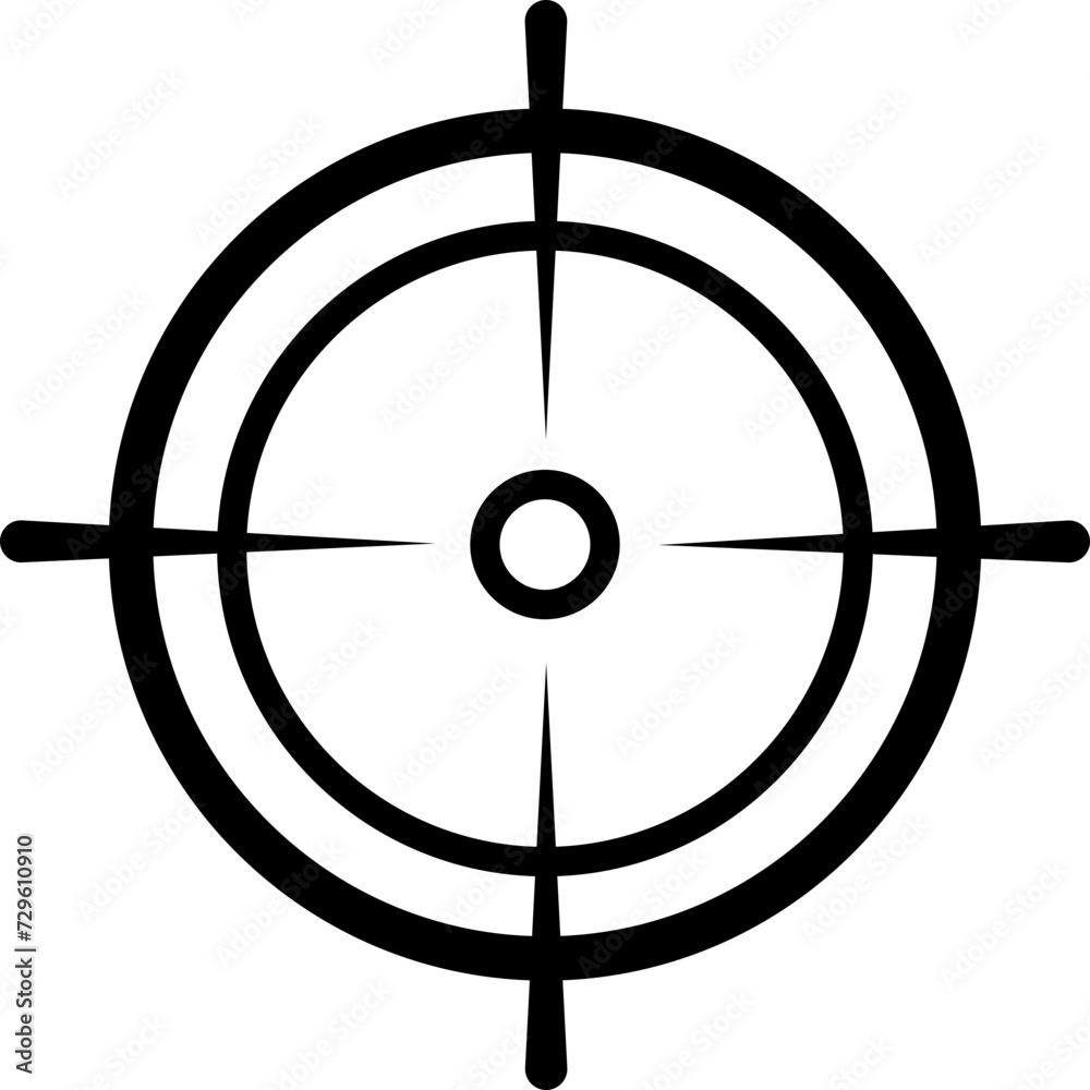 Focusing screen of the camera viewfinder outline vector template thirds