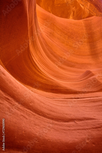 Antelope Canyon Sandstone Waves, Warm Hues, Eye-Level Perspective