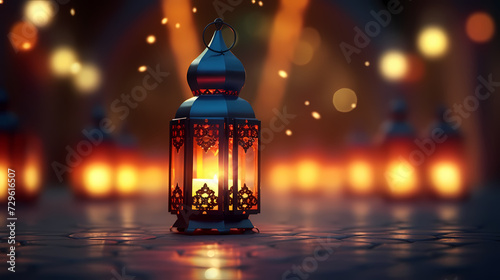 Glowing background for muslim feast in holy month of Ramadan Kareem © Derby