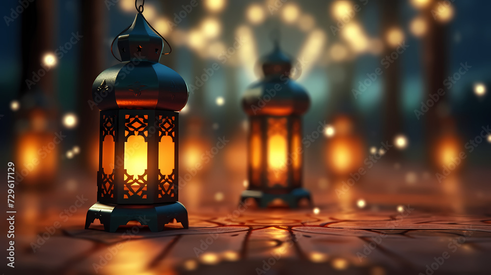 Ramadan background with mosque or lantern illustration Ramadan background with mosque or lantern illustration