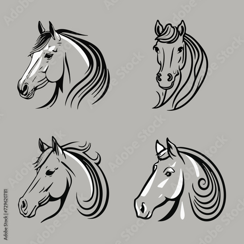 horse artwork vector design