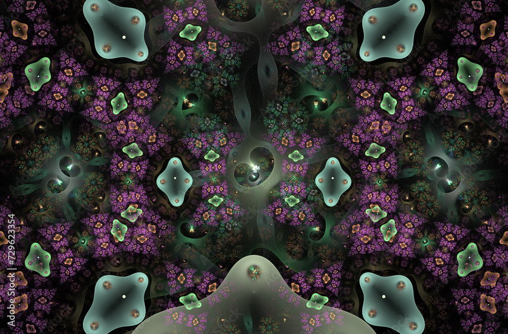 Abstract fractal 3d circle image