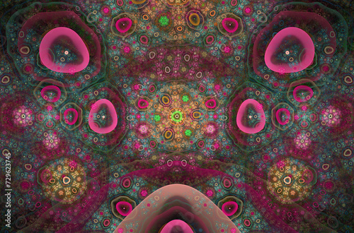 Abstract fractal 3d circle image