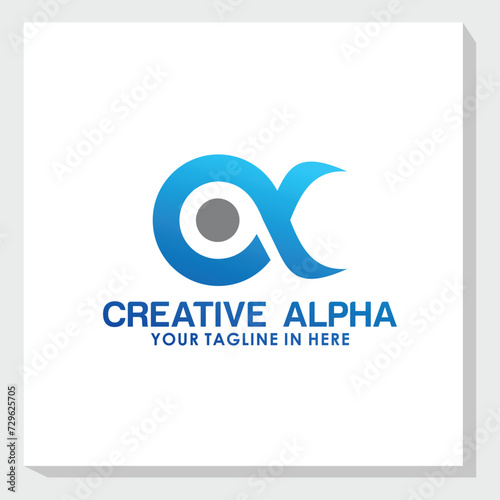 alpha logo design vector, business logo inspiration