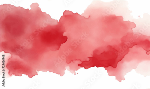 Red watercolor brush paint background
