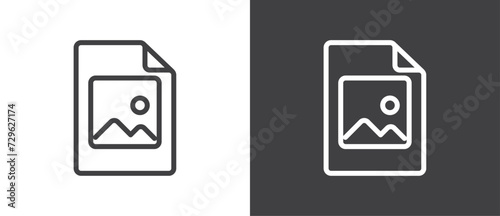 Simple file images icon. Picture icons. Gallery icon vector illustration. Gallery, image, picture symbol, photo signs. Picture vector icon in black and white background. photo