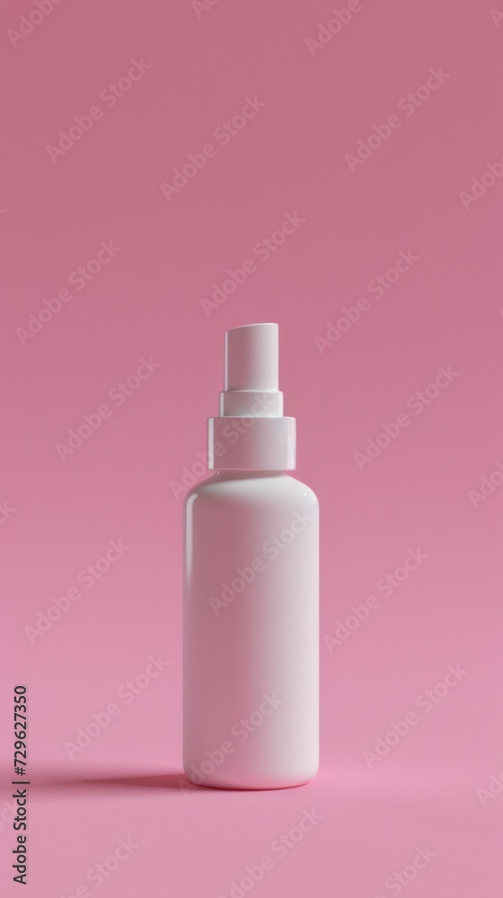 A blank cosmetic product mockup, set against a studio background, providing ample space for text placement A blank cosmetic product mockup, set against a studio background, providing ample space for text placement