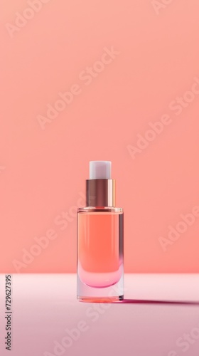 A blank cosmetic product mockup, set against a studio background, providing ample space for text placement © Matthew