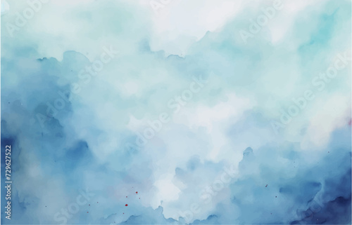 Abstract light blue watercolor for background