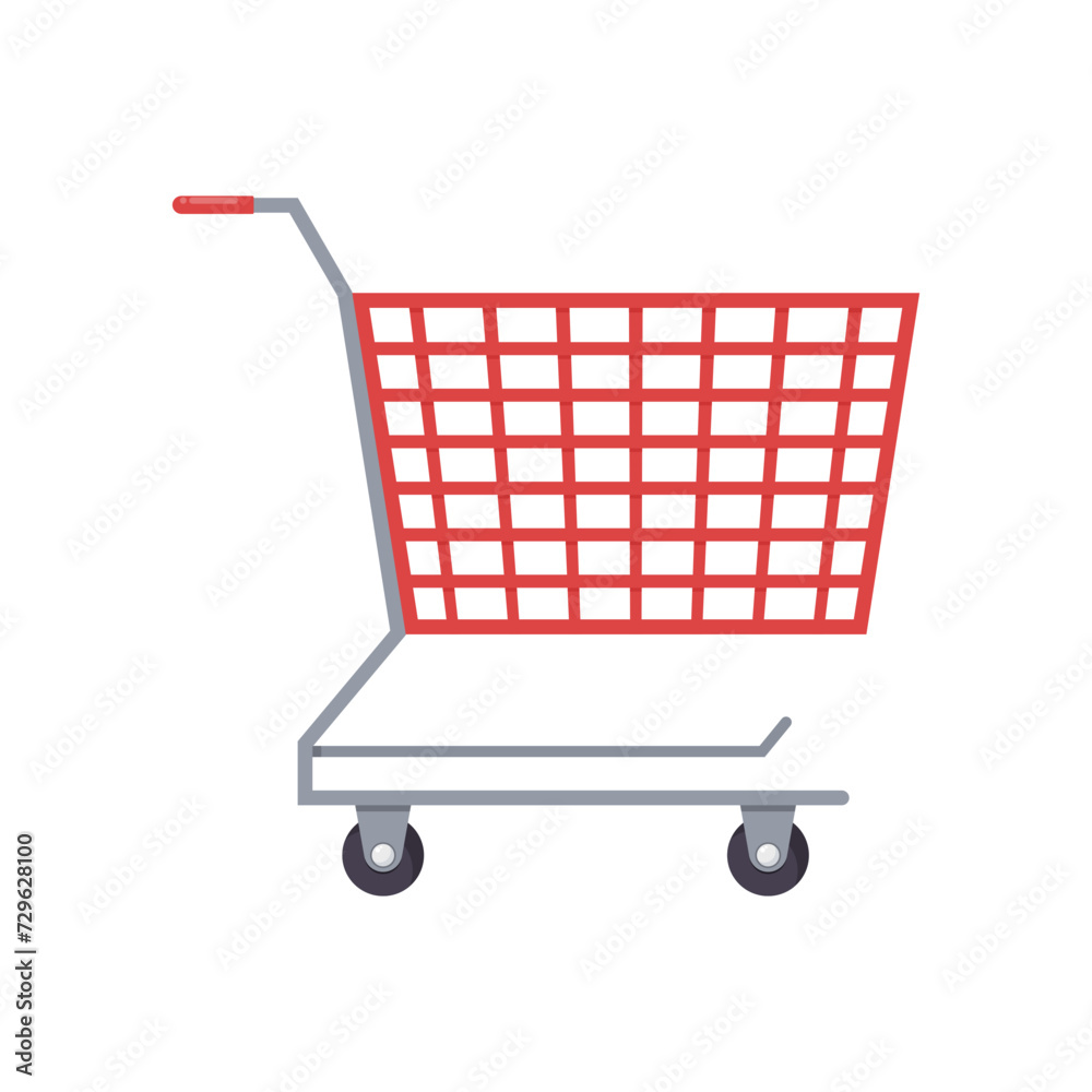 Shopping cart basket trolley vector illustration graphic icon symbol