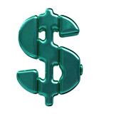 Symbol made of turquoise vertical blocks
