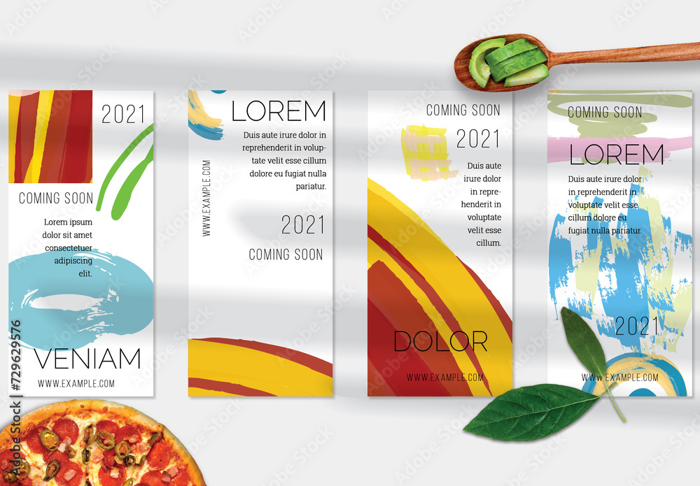 Flyer Layout with Abstract Marker Scribble on White Stock Template ...