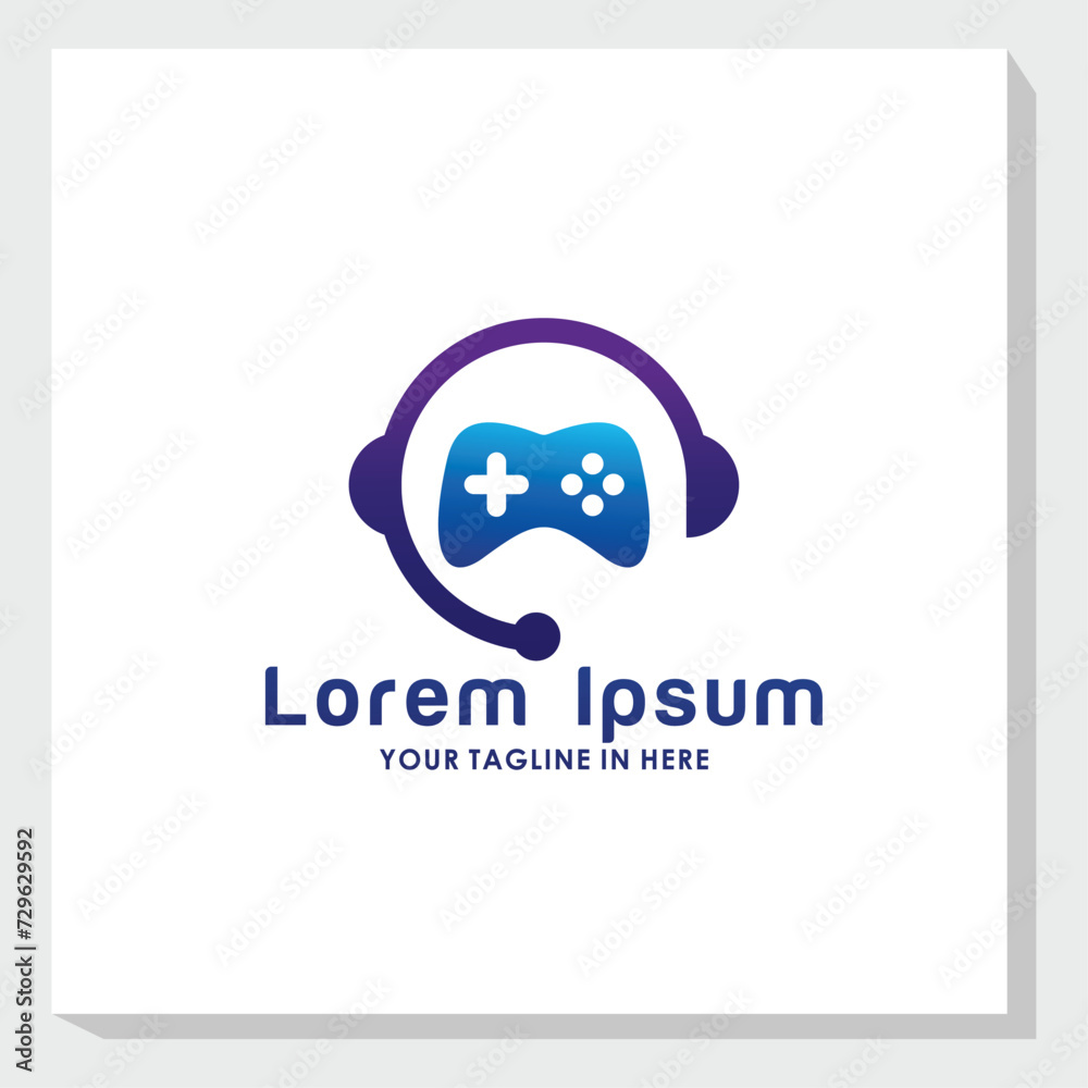 call center logo design vector, technology logo inspiration