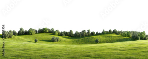 Green hills lanscape cut out photo