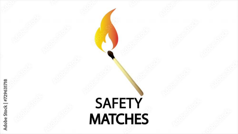 Safety matches burning charred match, art video illustration. Safety matches burning charred match, art video illustration.