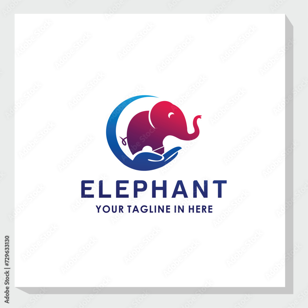 elephant logo design vetor, animal logo inspiration elephant logo design vetor, animal logo inspiration