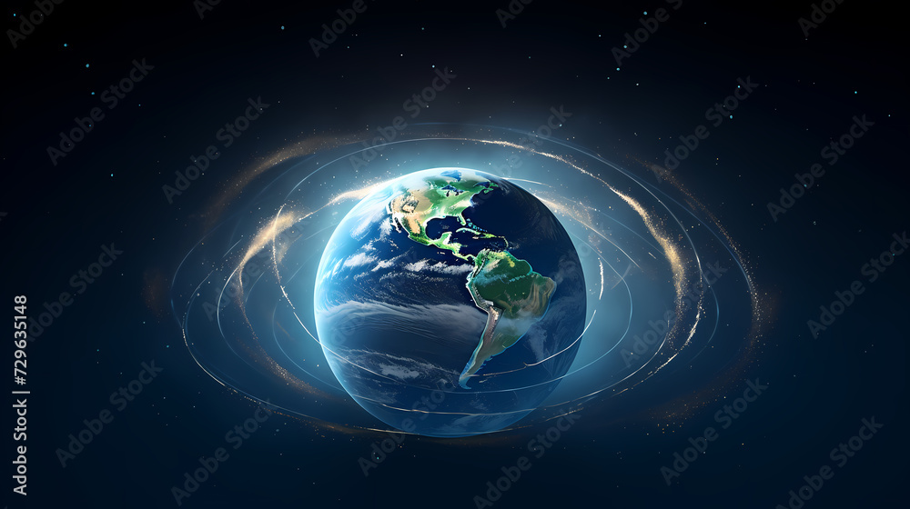 Fototapeta premium Space galaxy background, 3D illustration of nebulae in the universe