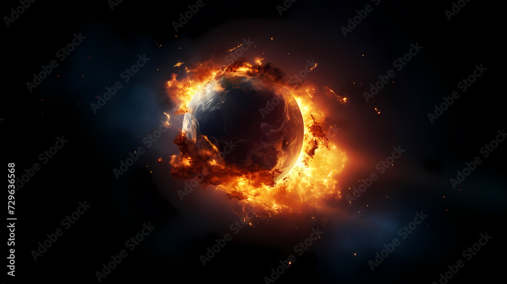 Obraz premium Space galaxy background, 3D illustration of nebulae in the universe