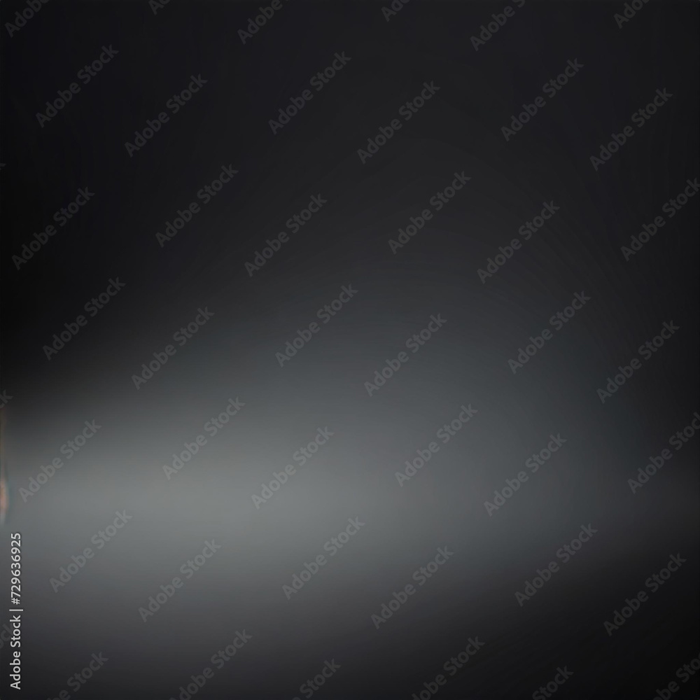 Smooth Black abstract background. Blurry wide black color gradient for display your products.