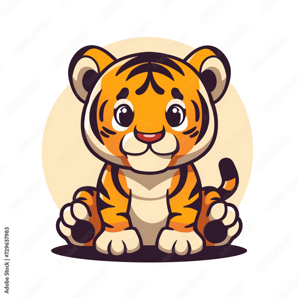 tiger cartoon isolated on white tiger cartoon isolated on white