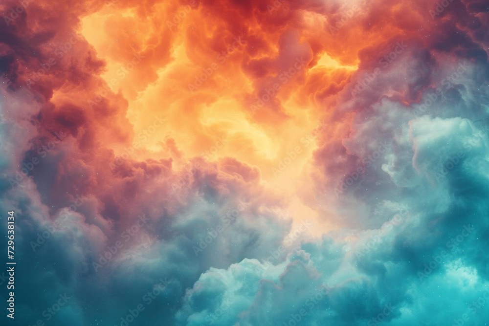 Harmonious nebula cloud patterns swirling in an abstract cloud shape Creating a mesmerizing and cosmic visual experience