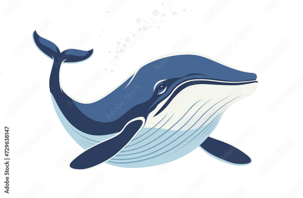 Naklejka premium whale illustration isolated