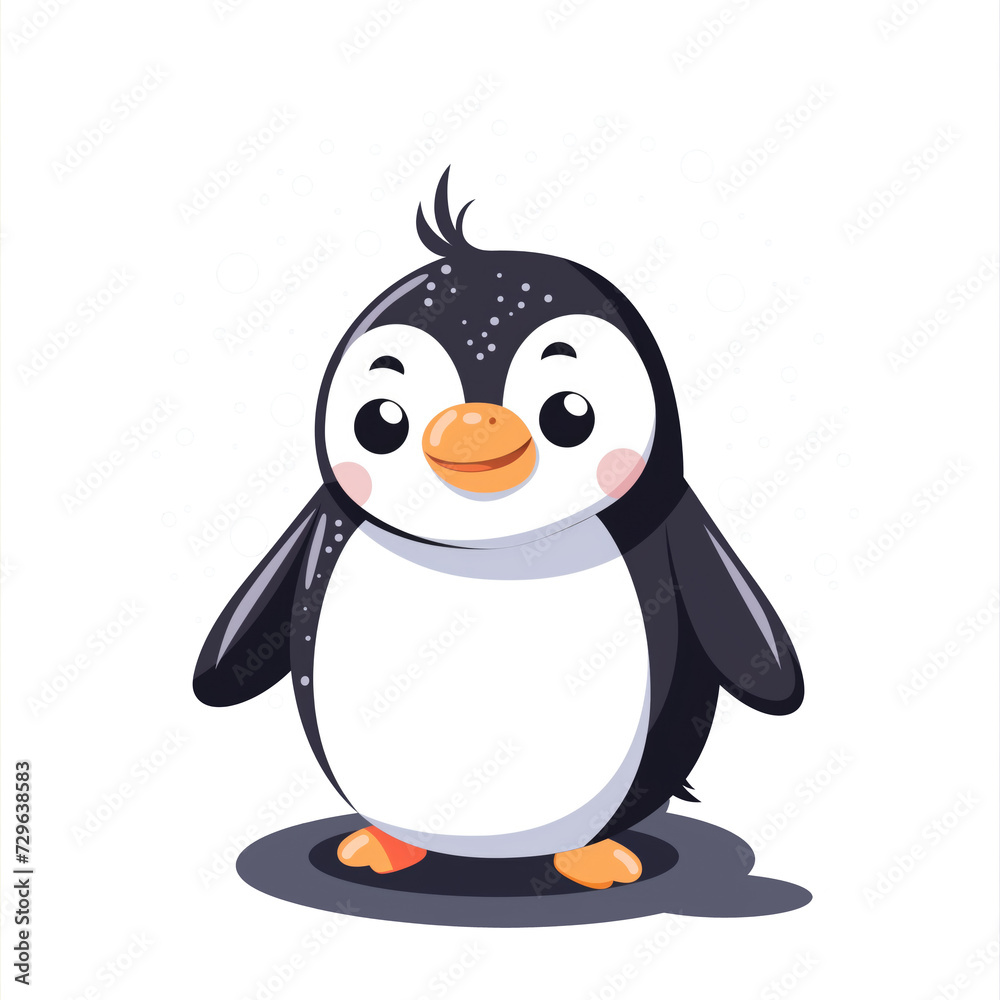 Obraz premium cute penguin illustration isolated