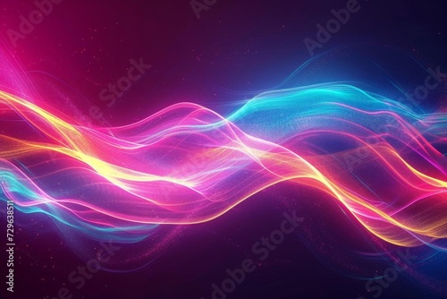 Majestic neon wave Large-scale background