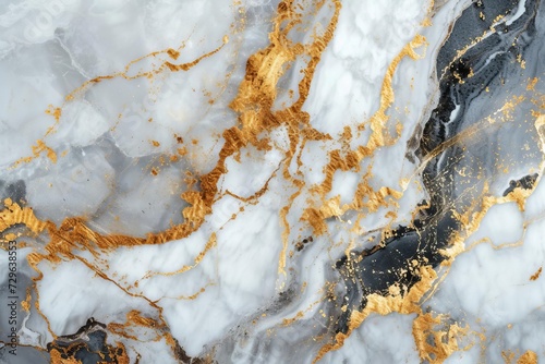 Marble granite background with white and gold textures Providing an elegant and luxurious surface for design and aesthetic projects