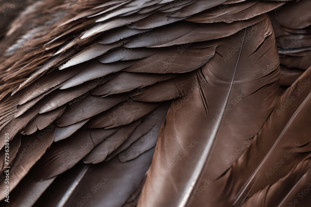 Bird Feathers Warm Tone Sepia Abstract Art