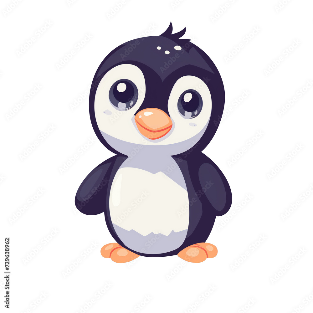 Obraz premium cute penguin illustration isolated