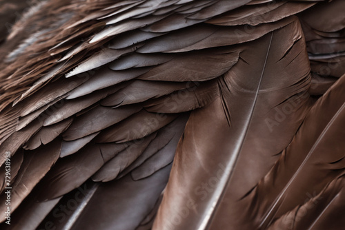 Bird Feathers Warm Tone Sepia Abstract Art
