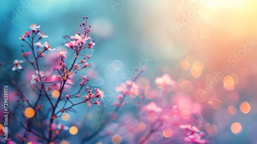  a close up of a pink flower with blurry boke of light in the background and a blurry boke of blurry light in the foreground.