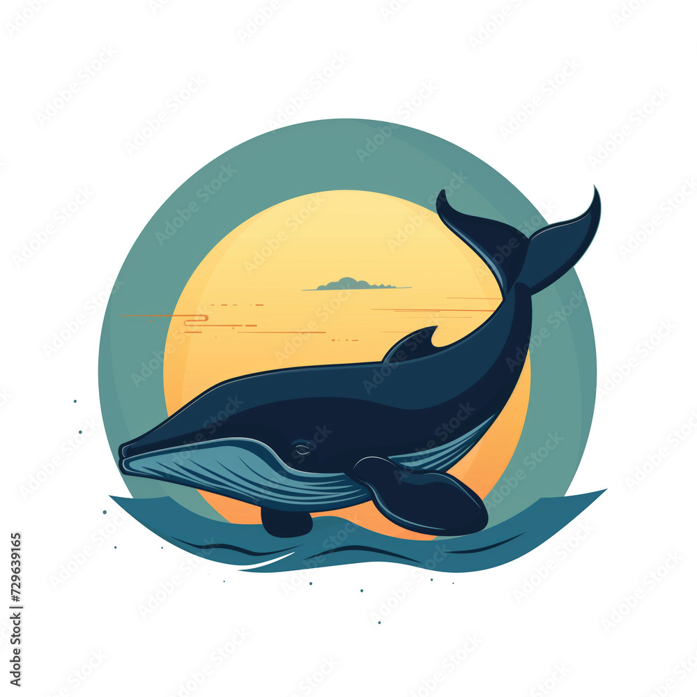 Obraz premium whale illustration isolated