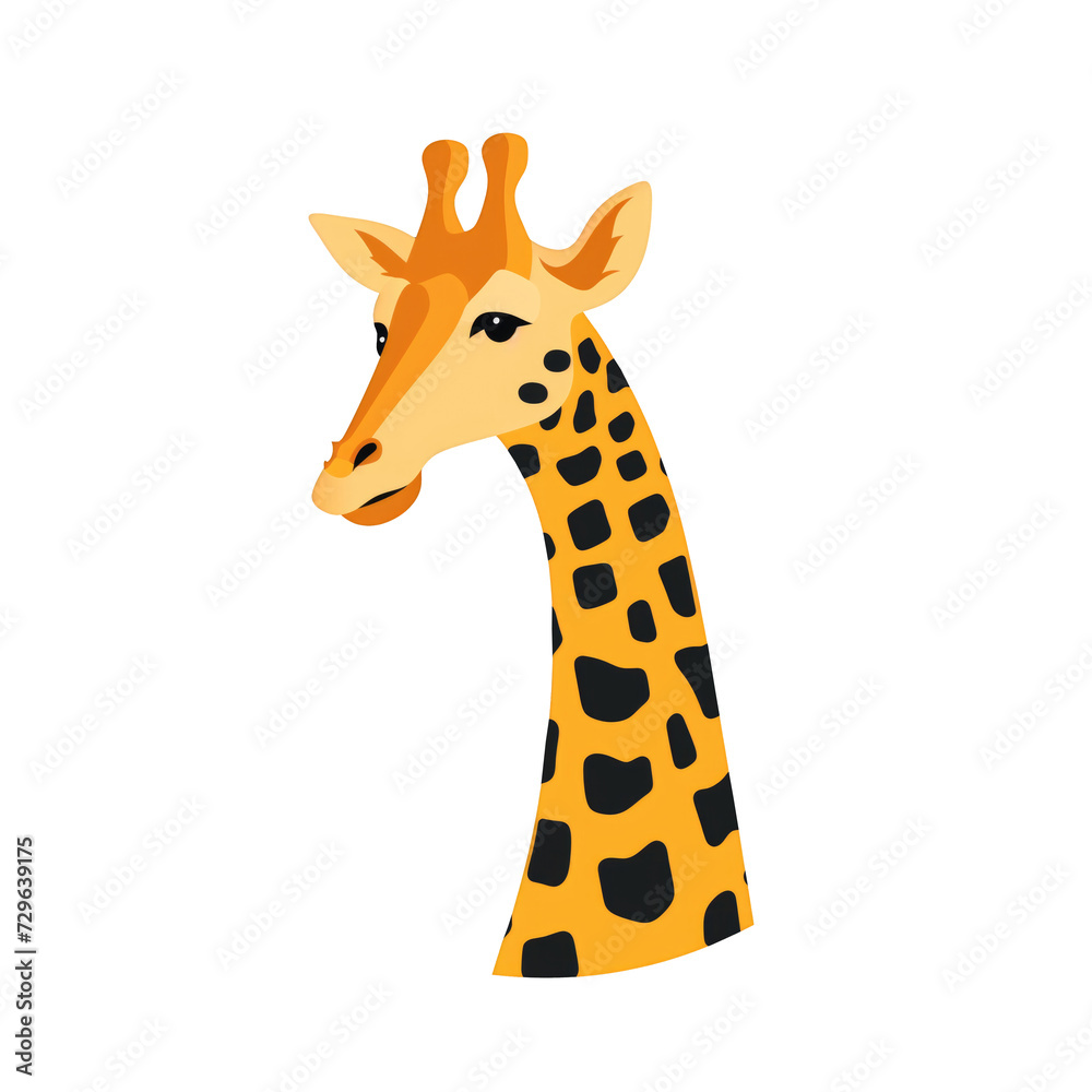 Obraz premium giraffe head isolated on white