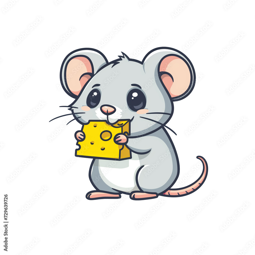 mouse with cheese isolated mouse with cheese isolated