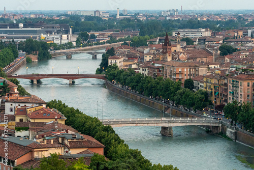 view over the city of Verona, Italy