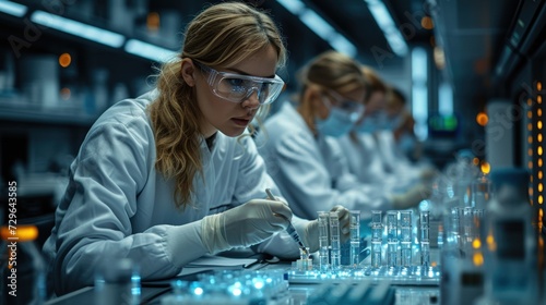 Scientist Working in a Modern Laboratory