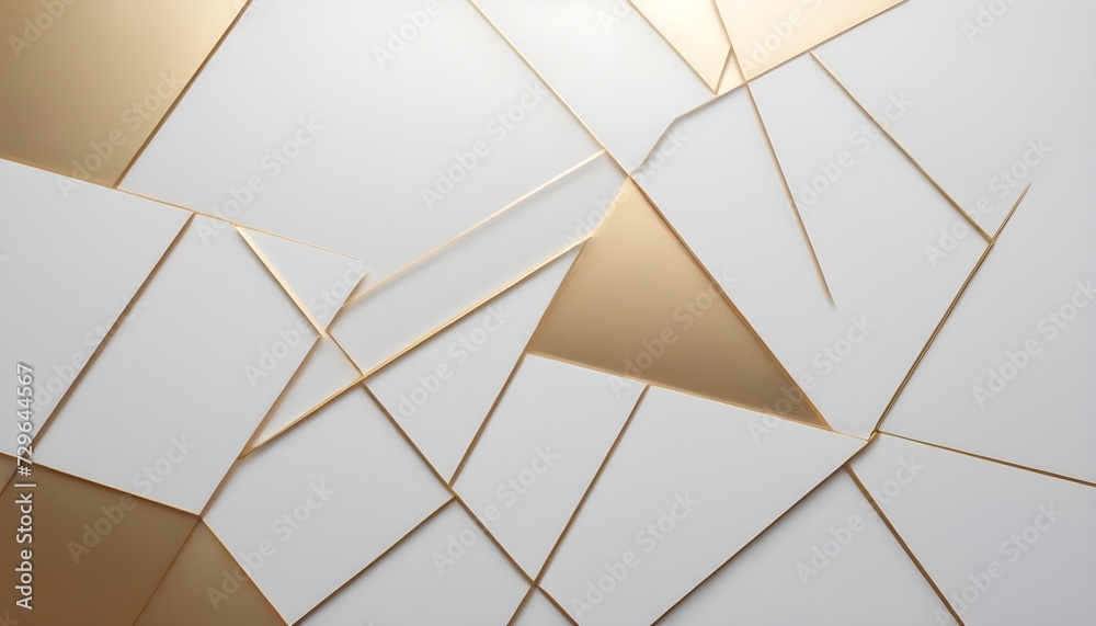 Contemporary abstract background in white and gold. white gold geometric square background with light and shadow. Contemporary abstract background in white and gold. white gold geometric square background with light and shadow.