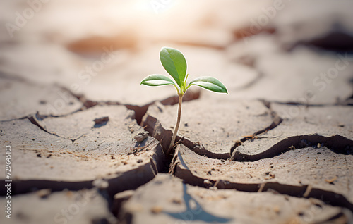A Small Plant Is Seen Emerging From The Soil, Displaying The Resilience And Growth Of Nature.
