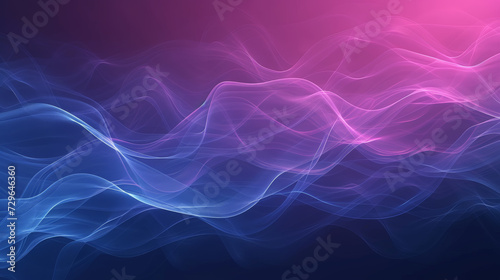 Ethereal Serenity: Harmonious Waves of Blue and Pink. A PowerPoint background. Generative AI